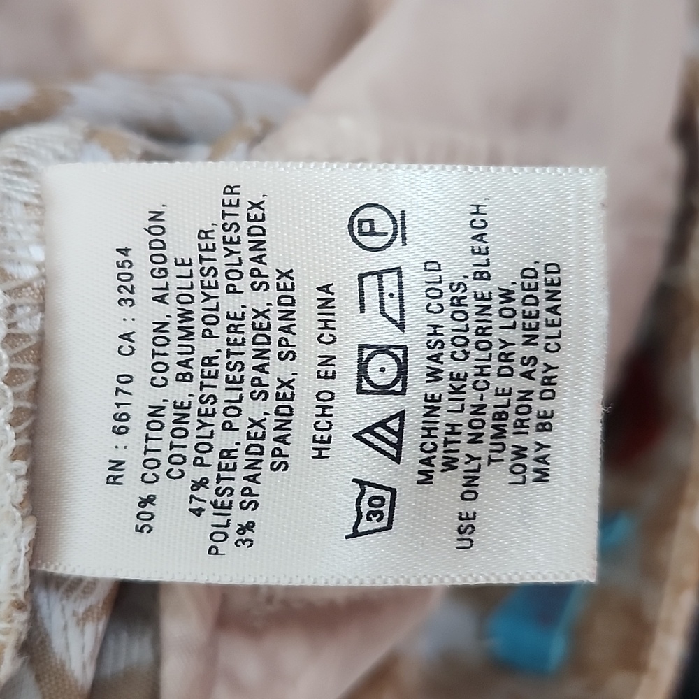 Cartonnier Cream Patterned Ankle Pants - Picture 7 of 7